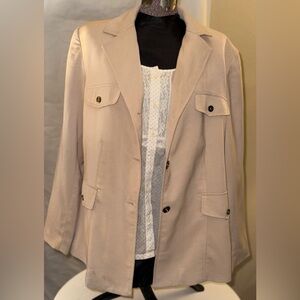 Vintage Beige Women's Jacket by Stanley Blacker Size 14W